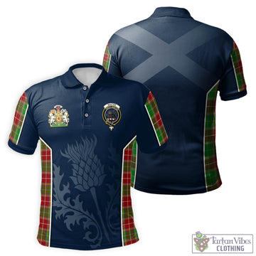 Baxter Modern Tartan Men's Polo Shirt with Family Crest and Scottish Thistle Vibes Sport Style