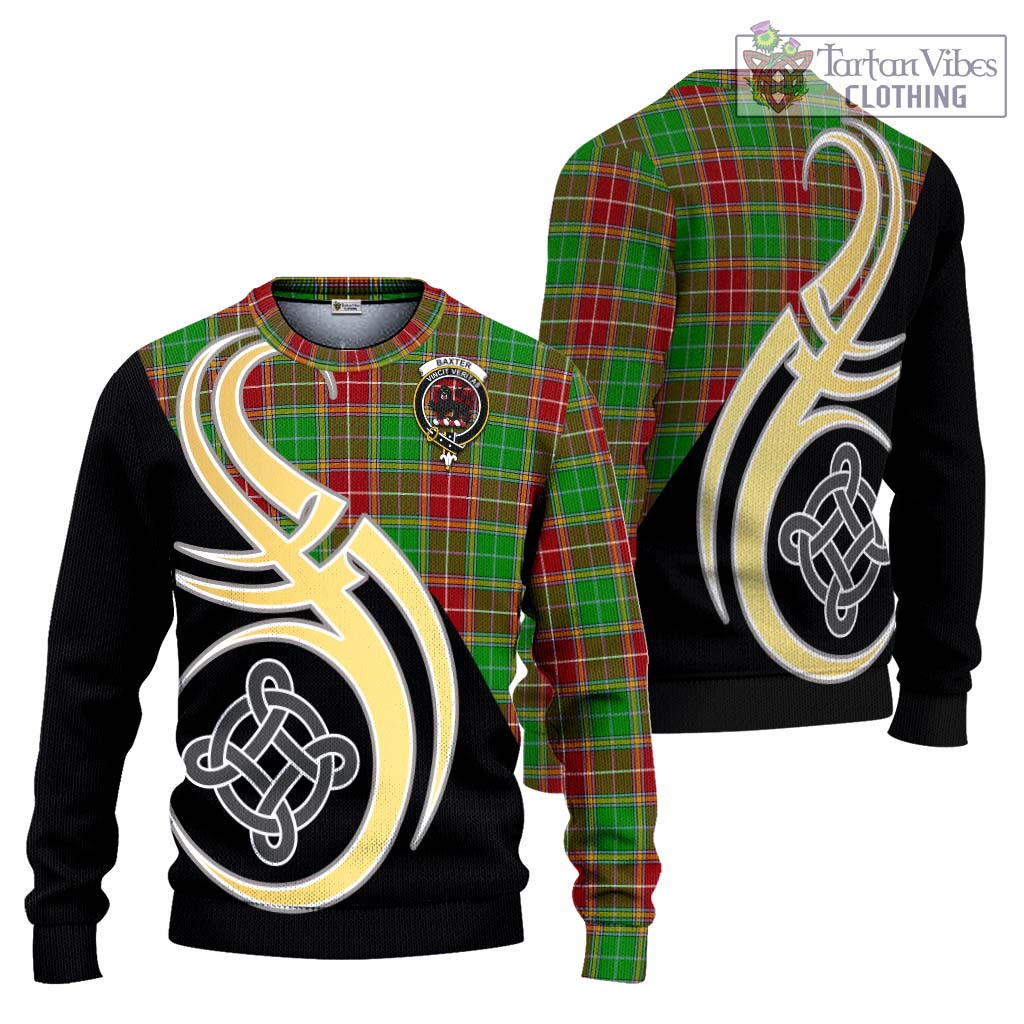 Baxter Modern Tartan Knitted Sweater with Family Crest and Celtic Symbol Style Unisex - Tartan Vibes Clothing