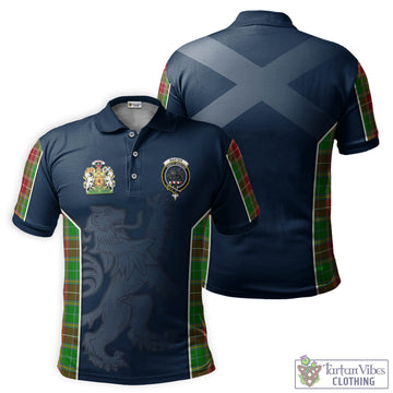 Baxter Modern Tartan Men's Polo Shirt with Family Crest and Lion Rampant Vibes Sport Style