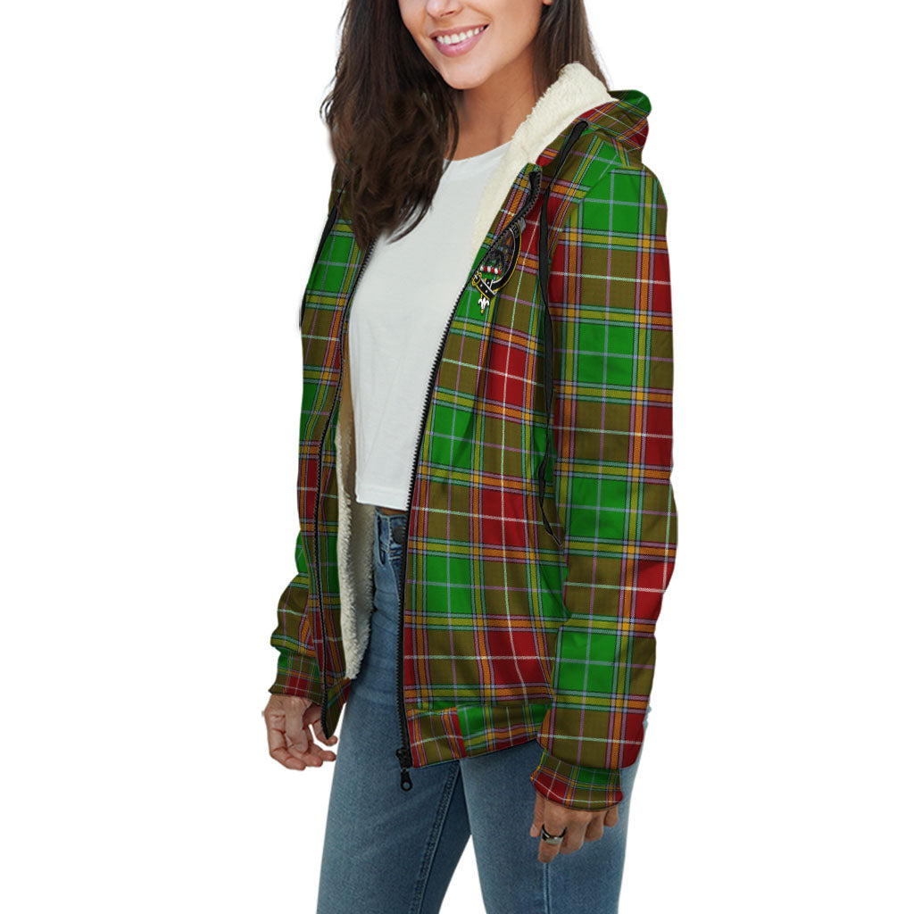 Baxter Modern Tartan Sherpa Hoodie with Family Crest Unisex - Tartanvibesclothing