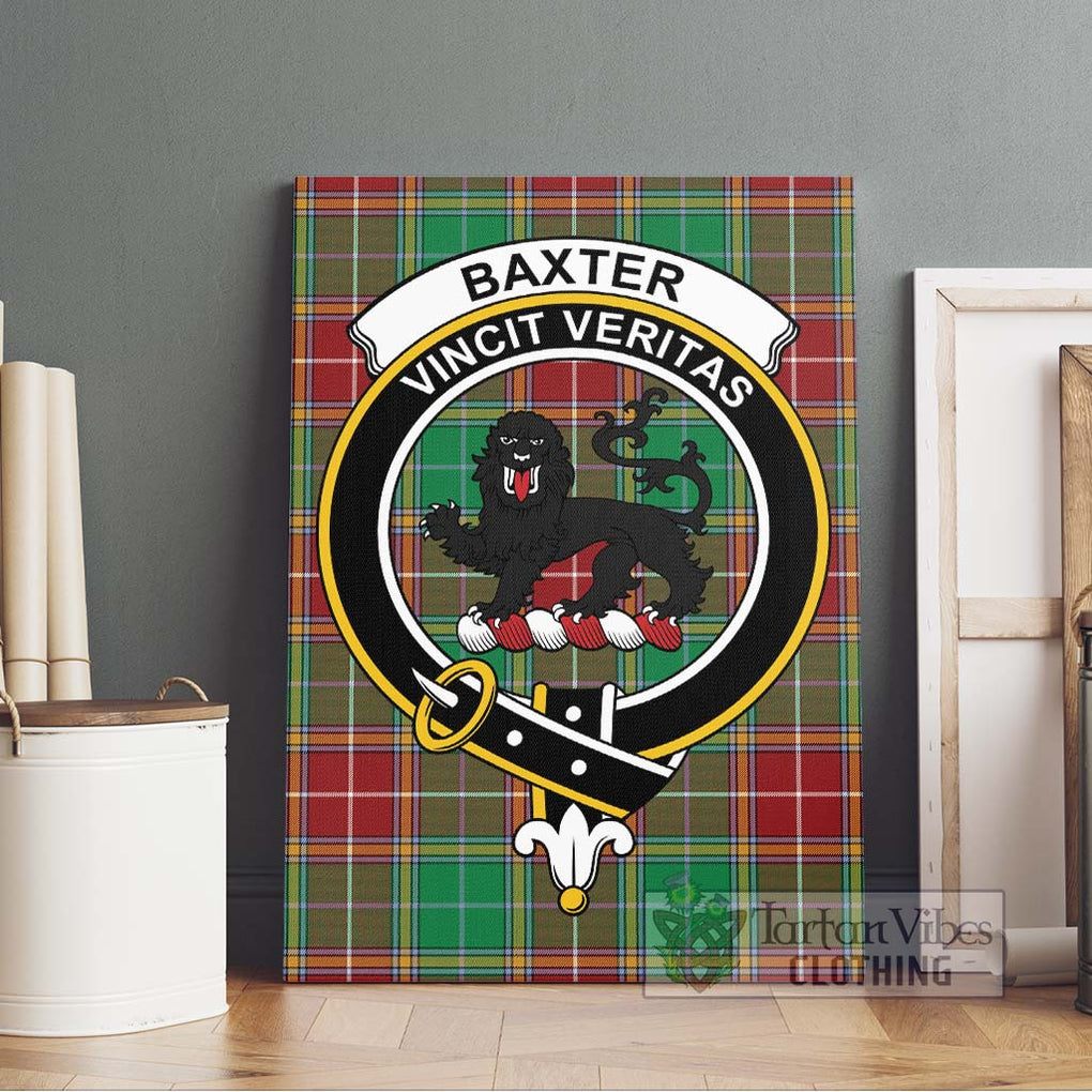 Baxter Modern Tartan Canvas Print Wall Art with Family Crest Without Frame - Tartan Vibes Clothing