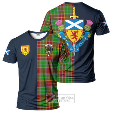 Baxter Modern Tartan T-Shirt Alba with Scottish Lion Royal Arm Half Style