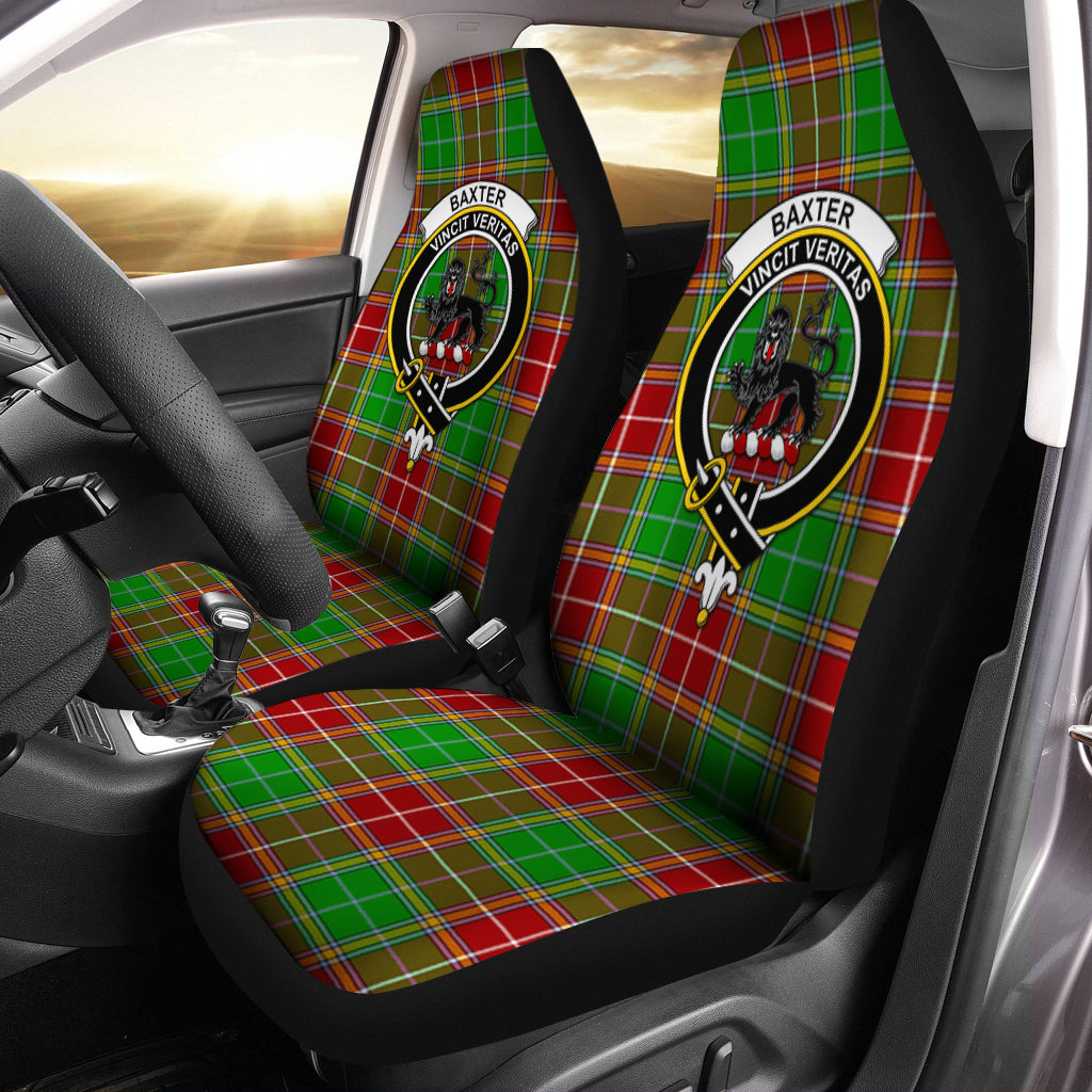 Baxter Modern Tartan Car Seat Cover with Family Crest One Size - Tartanvibesclothing