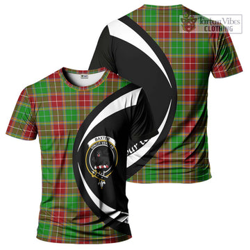 Baxter Modern Tartan T-Shirt with Family Crest Circle Style