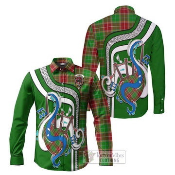 Baxter Modern Tartan Long Sleeve Button Shirt with Epic Bagpipe Style