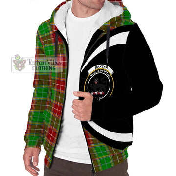 Baxter Modern Tartan Sherpa Hoodie with Family Crest Circle Style