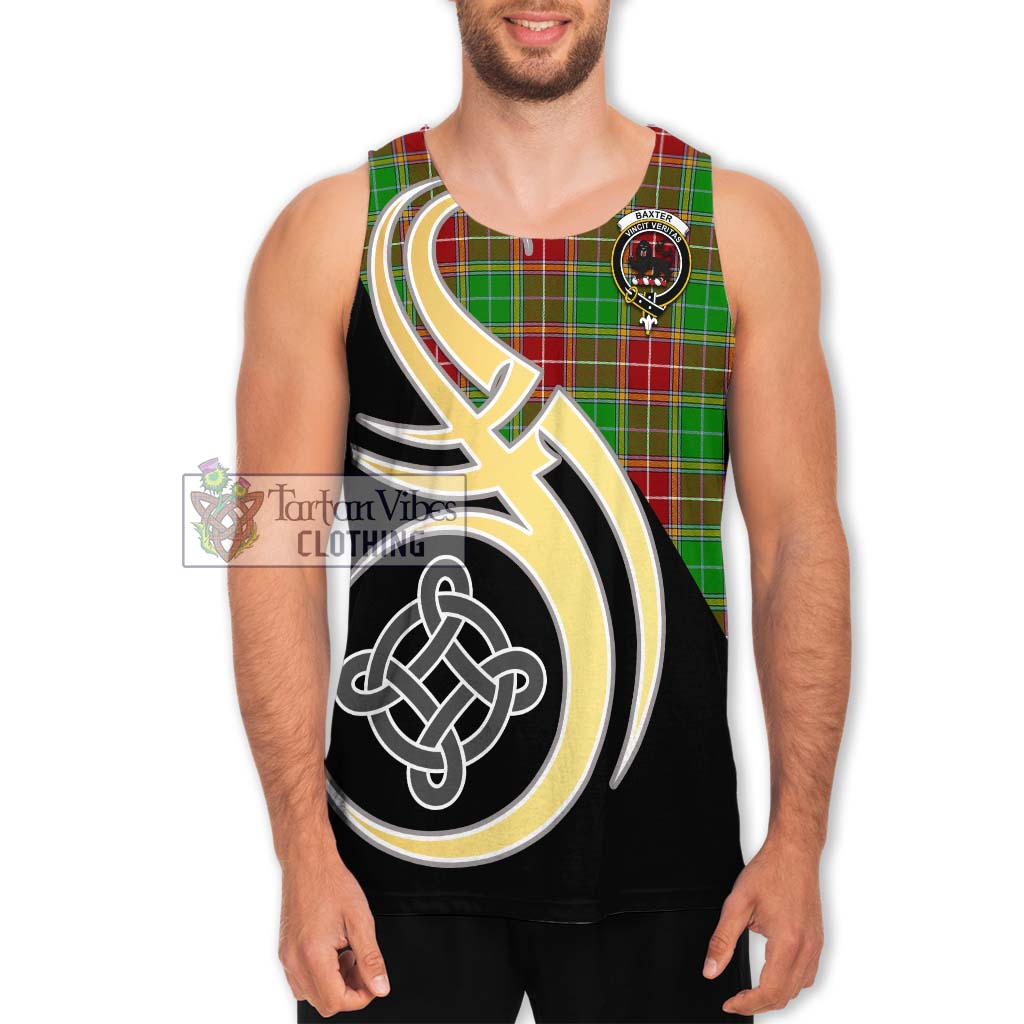 Baxter Modern Tartan Men's Tank Top with Family Crest and Celtic Symbol Style Men - Tartan Vibes Clothing