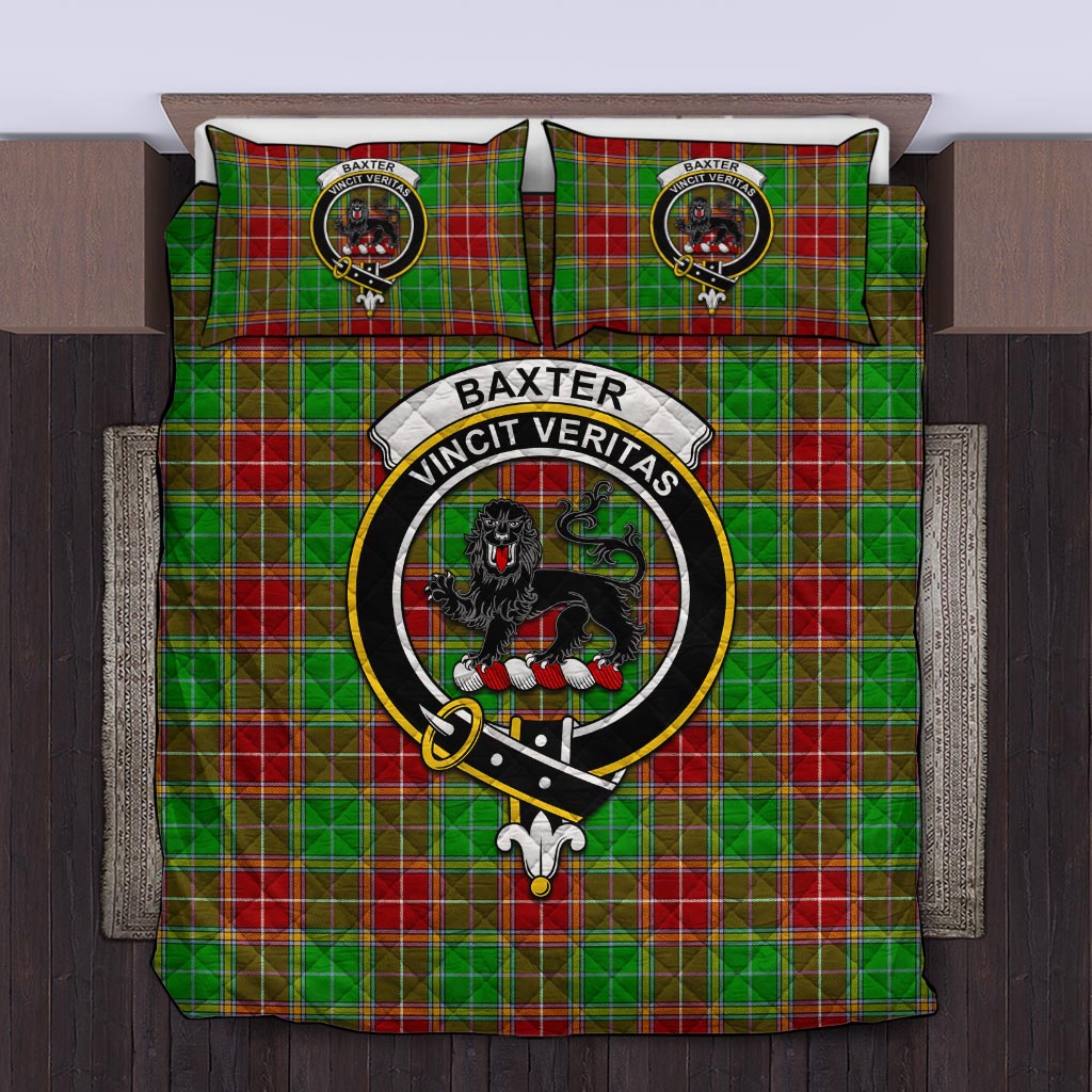 Baxter Modern Tartan Quilt Bed Set with Family Crest Twin - Tartan Vibes Clothing