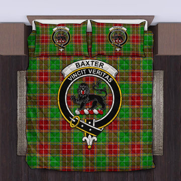 Baxter Modern Tartan Quilt Bed Set with Family Crest