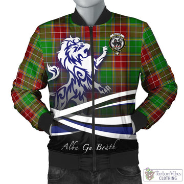 Baxter Modern Tartan Bomber Jacket with Alba Gu Brath Regal Lion Emblem