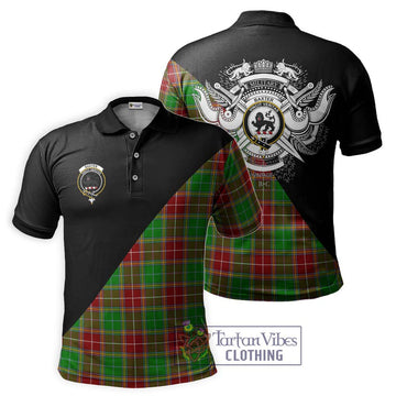 Baxter Modern Tartan Polo Shirt with Family Crest and Military Logo Style