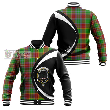 Baxter Modern Tartan Baseball Jacket with Family Crest Circle Style