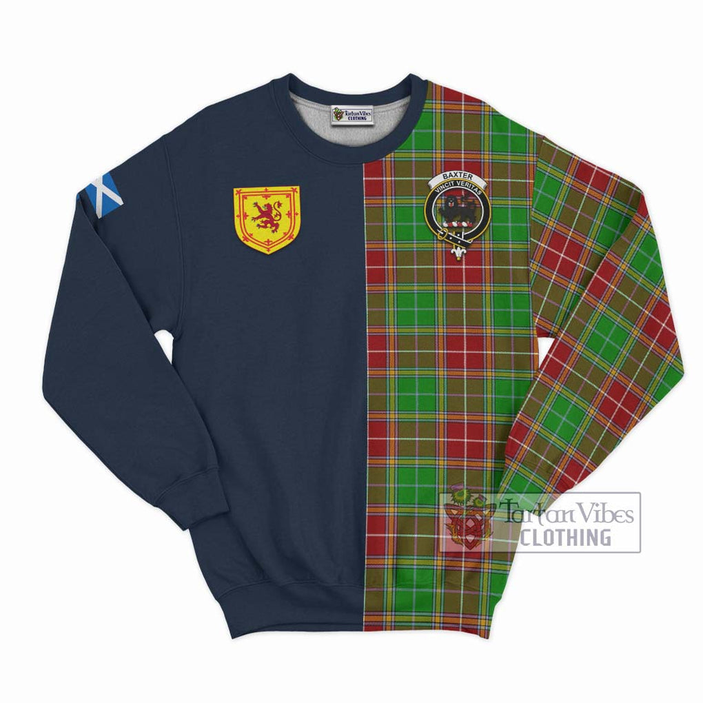 Tartan Vibes Clothing Baxter Modern Tartan Sweatshirt with Scottish Lion Royal Arm Half Style