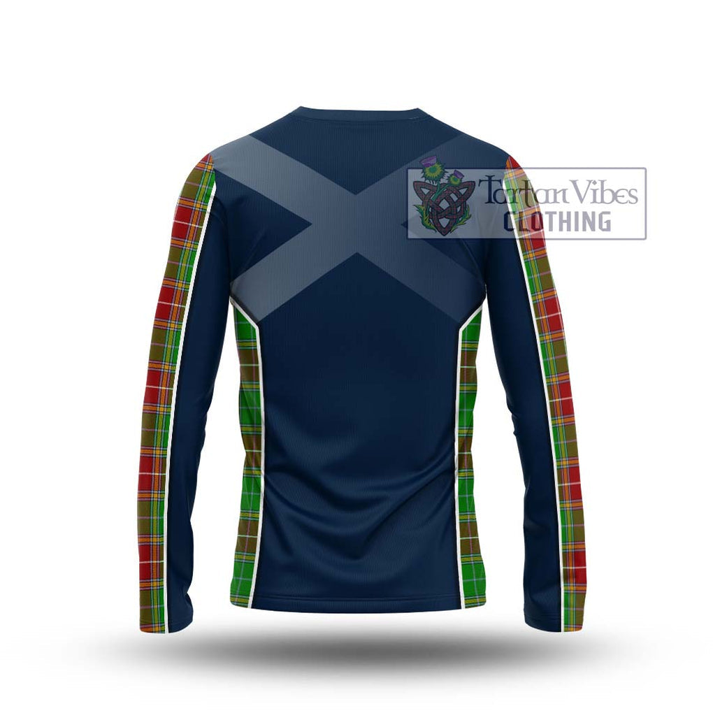 Baxter Modern Tartan Long Sleeve T-Shirt with Family Crest and Lion Rampant Vibes Sport Style - Tartan Vibes Clothing