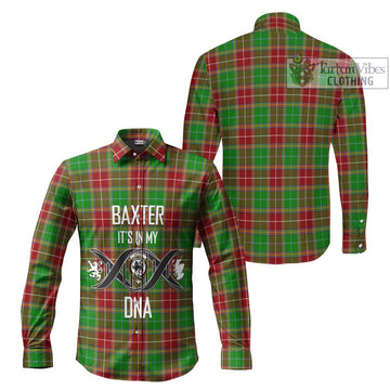 Baxter Modern Tartan Long Sleeve Button Shirt with Family Crest DNA In Me Style