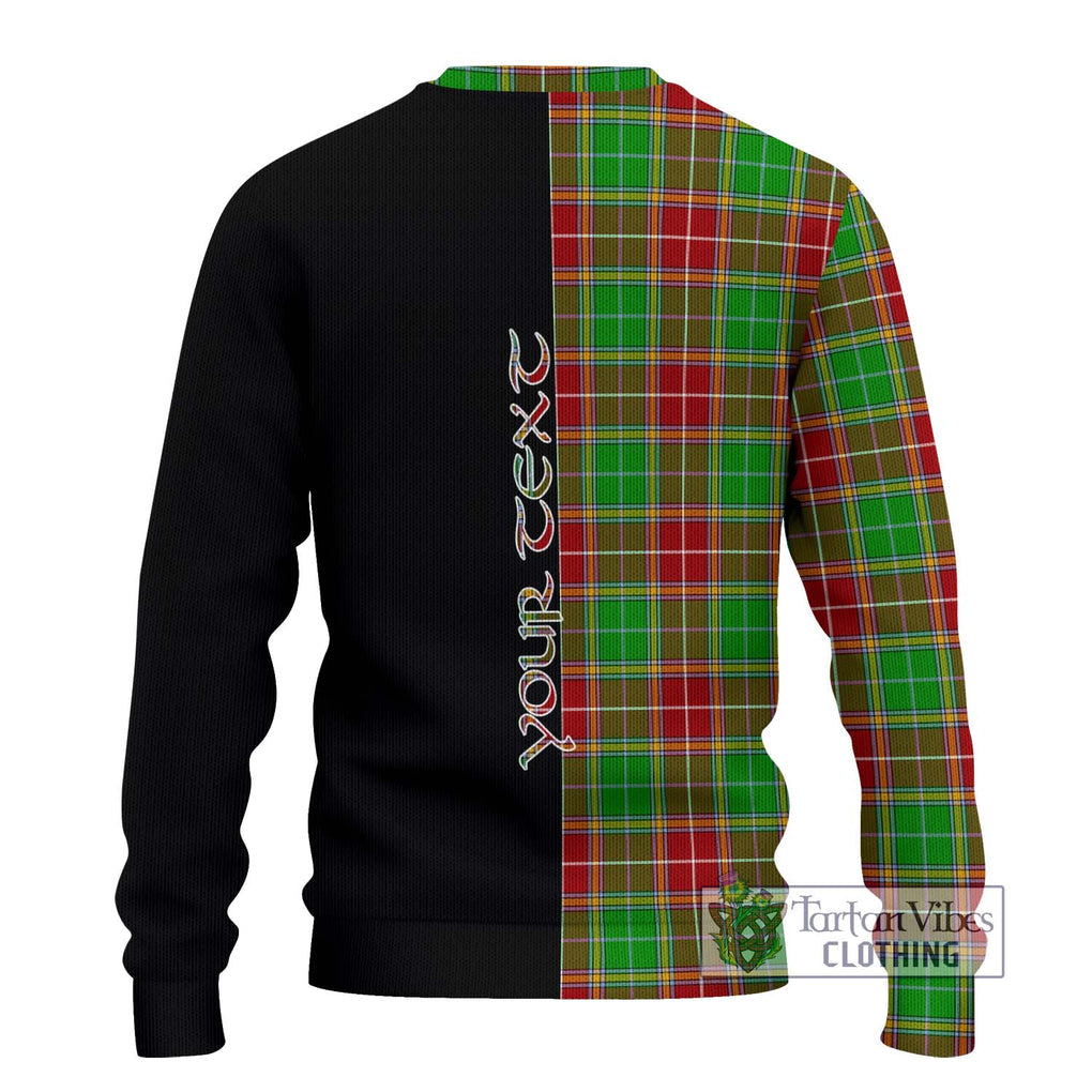 Baxter Modern Tartan Knitted Sweater with Family Crest and Half Of Me Style - Tartanvibesclothing Shop