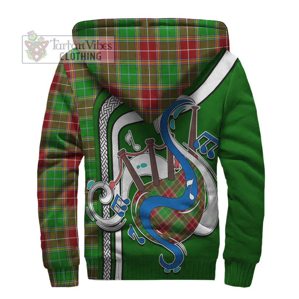 Baxter Modern Tartan Sherpa Hoodie with Epic Bagpipe Style - Tartanvibesclothing Shop