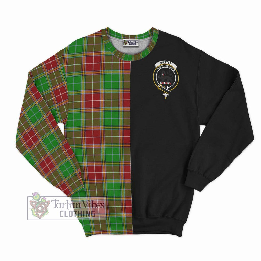 Baxter Modern Tartan Sweatshirt with Family Crest and Half Of Me Style - Tartanvibesclothing Shop