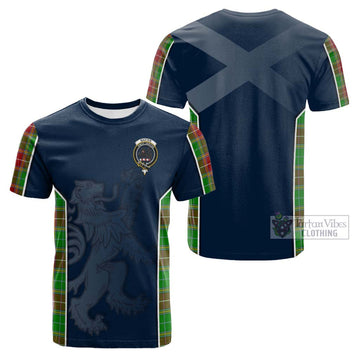 Baxter Modern Tartan Cotton T-shirt with Family Crest and Lion Rampant Vibes Sport Style