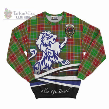 Baxter Modern Tartan Sweatshirt with Alba Gu Brath Regal Lion Emblem