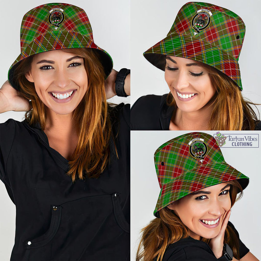 Tartan Vibes Clothing Baxter Modern Tartan Bucket Hat with Family Crest