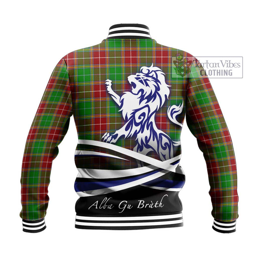 Baxter Modern Tartan Baseball Jacket with Alba Gu Brath Regal Lion Emblem - Tartanvibesclothing Shop