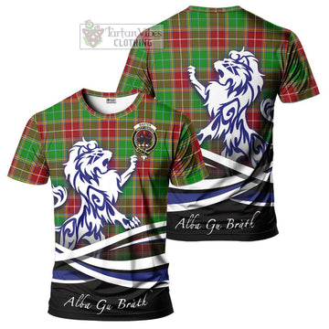 Baxter Modern Tartan Cotton T-shirt with Alba Gu Brath Regal Lion Emblem