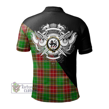 Baxter Modern Tartan Polo Shirt with Family Crest and Military Logo Style