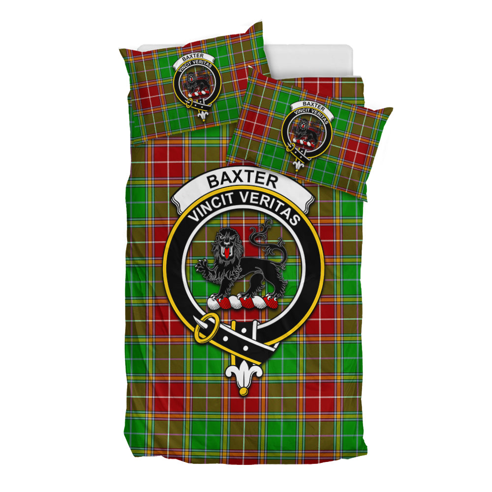 Baxter Modern Tartan Bedding Set with Family Crest - Tartanvibesclothing