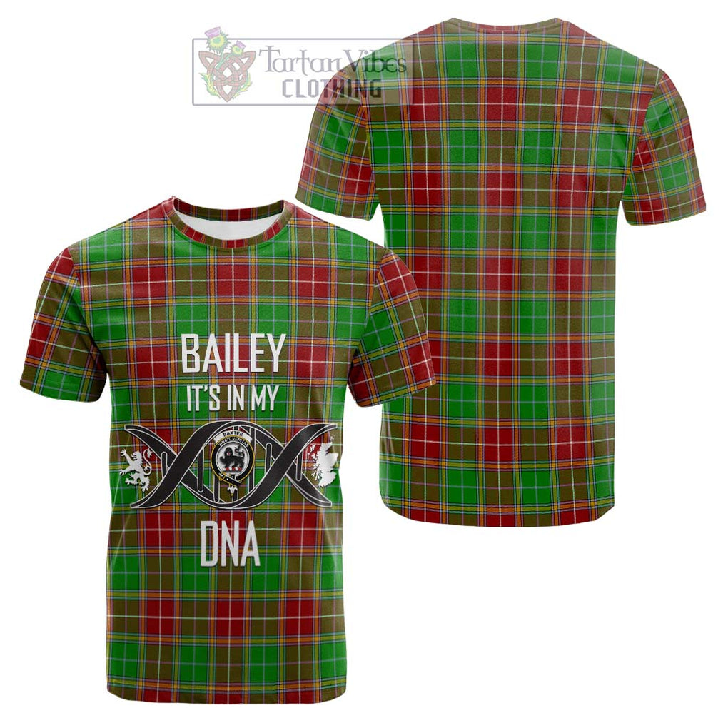 Tartan Vibes Clothing Baxter Modern Tartan Cotton T-shirt with Family Crest DNA In Me Style