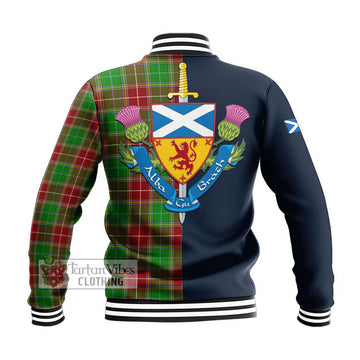 Baxter Modern Tartan Baseball Jacket Alba with Scottish Lion Royal Arm Half Style