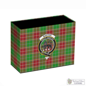 Baxter Modern Tartan Pen Holder with Family Crest