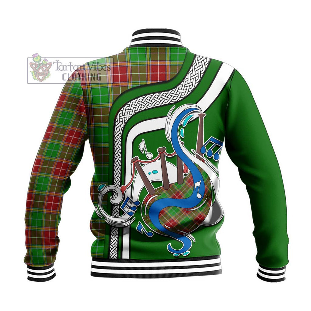 Tartan Vibes Clothing Baxter Modern Tartan Baseball Jacket with Epic Bagpipe Style