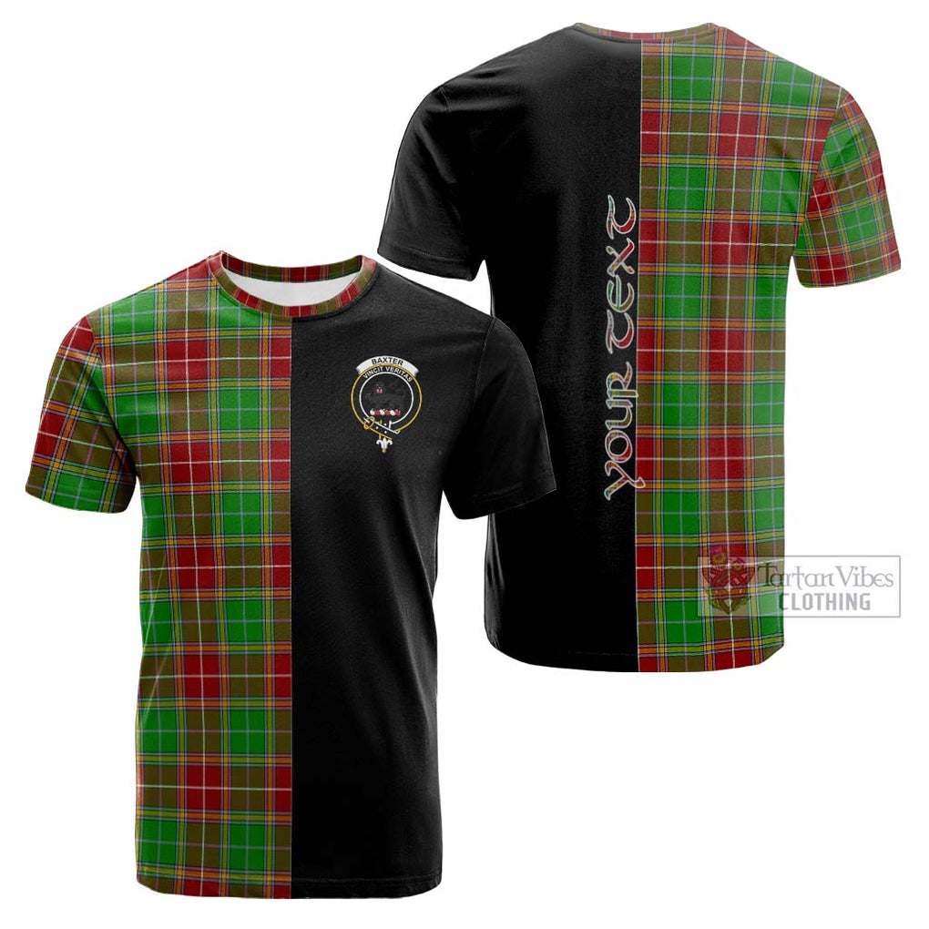 Tartan Vibes Clothing Baxter Modern Tartan Cotton T-shirt with Family Crest and Half Of Me Style