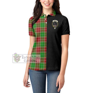 Baxter Modern Tartan Women's Polo Shirt with Family Crest and Half Of Me Style