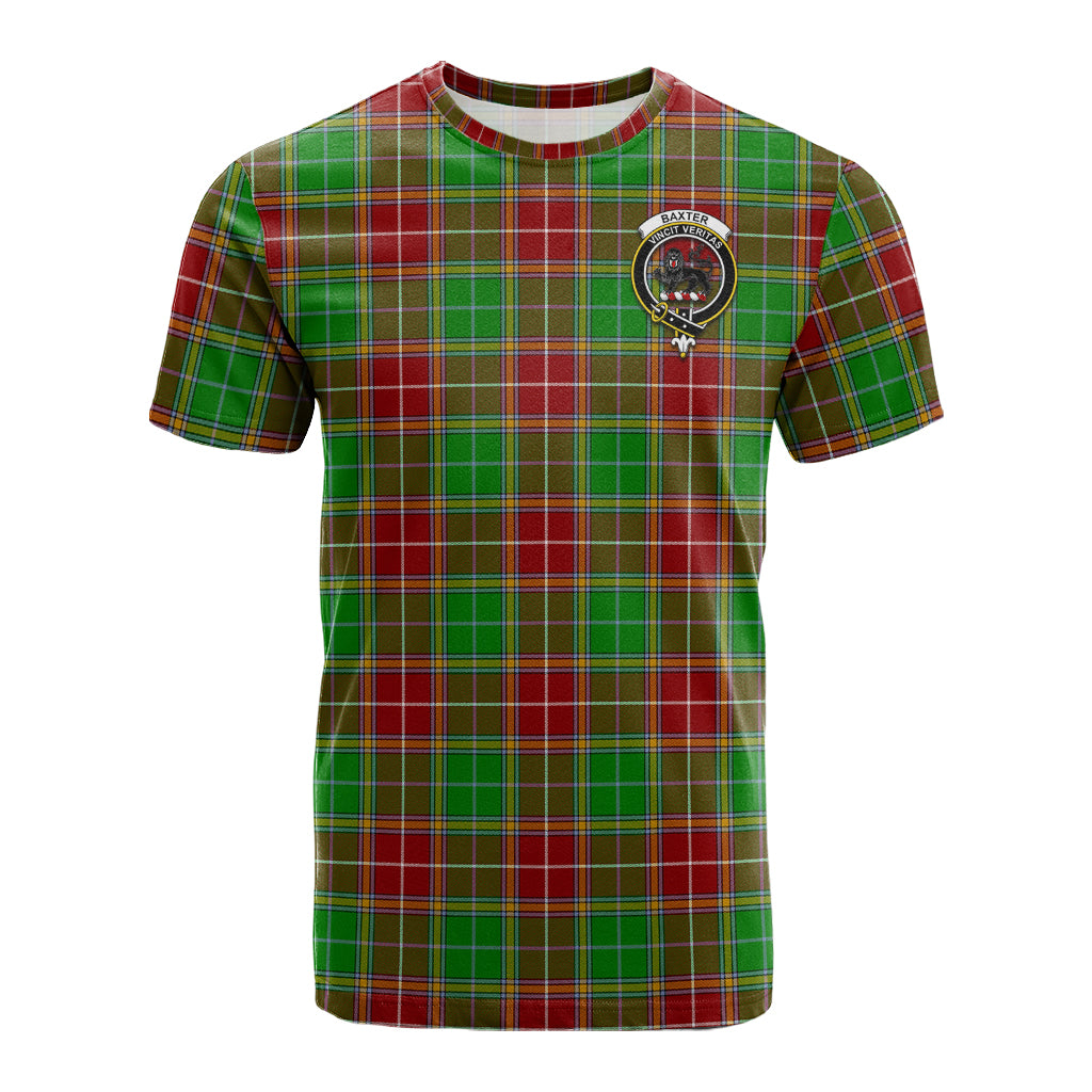 Baxter Modern Tartan T-Shirt with Family Crest - Tartan Vibes Clothing