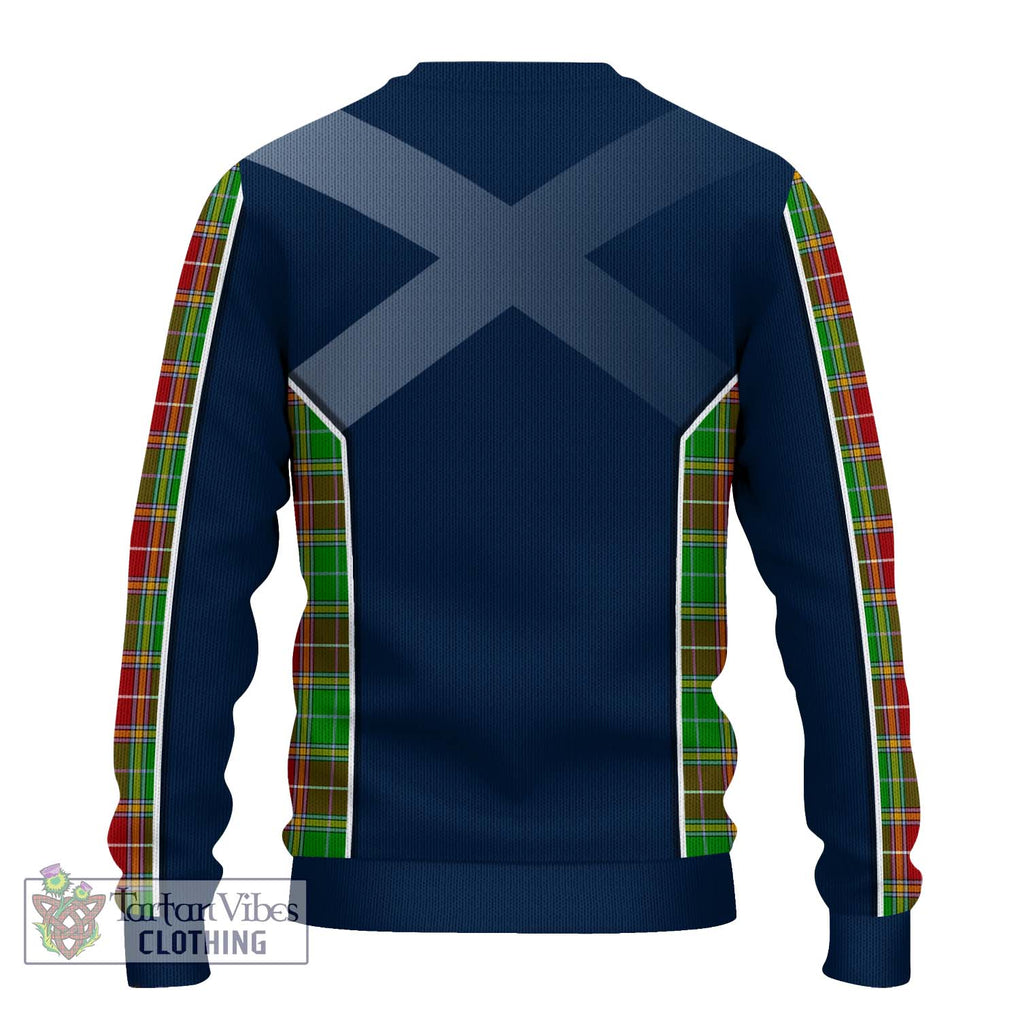 Baxter Modern Tartan Knitted Sweater with Family Crest and Lion Rampant Vibes Sport Style - Tartan Vibes Clothing