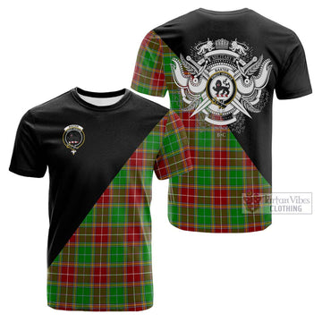 Baxter Modern Tartan Cotton T-shirt with Family Crest and Military Logo Style