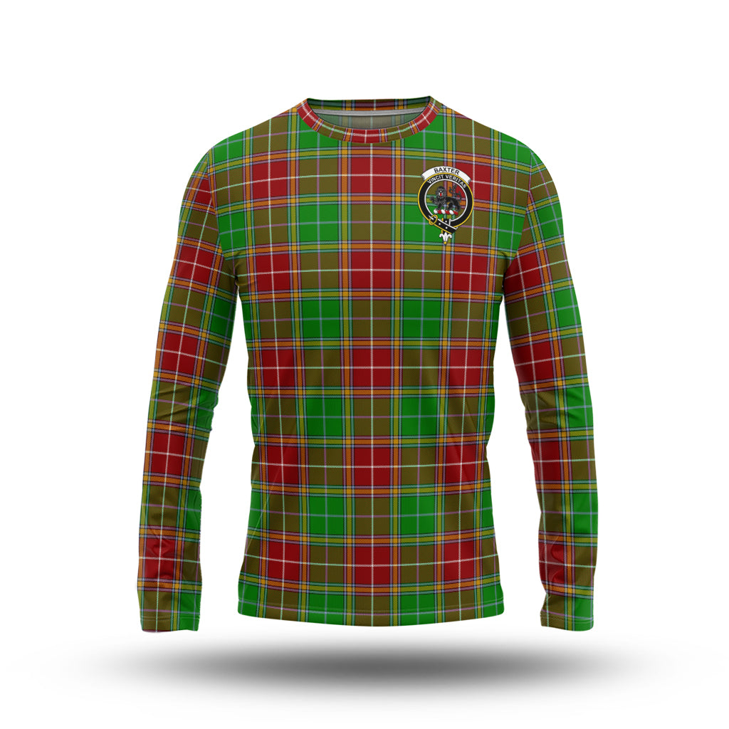 Baxter Modern Tartan Long Sleeve T-Shirt with Family Crest - Tartanvibesclothing