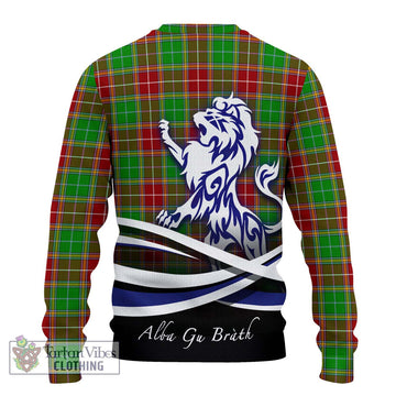 Baxter Modern Tartan Ugly Sweater with Alba Gu Brath Regal Lion Emblem