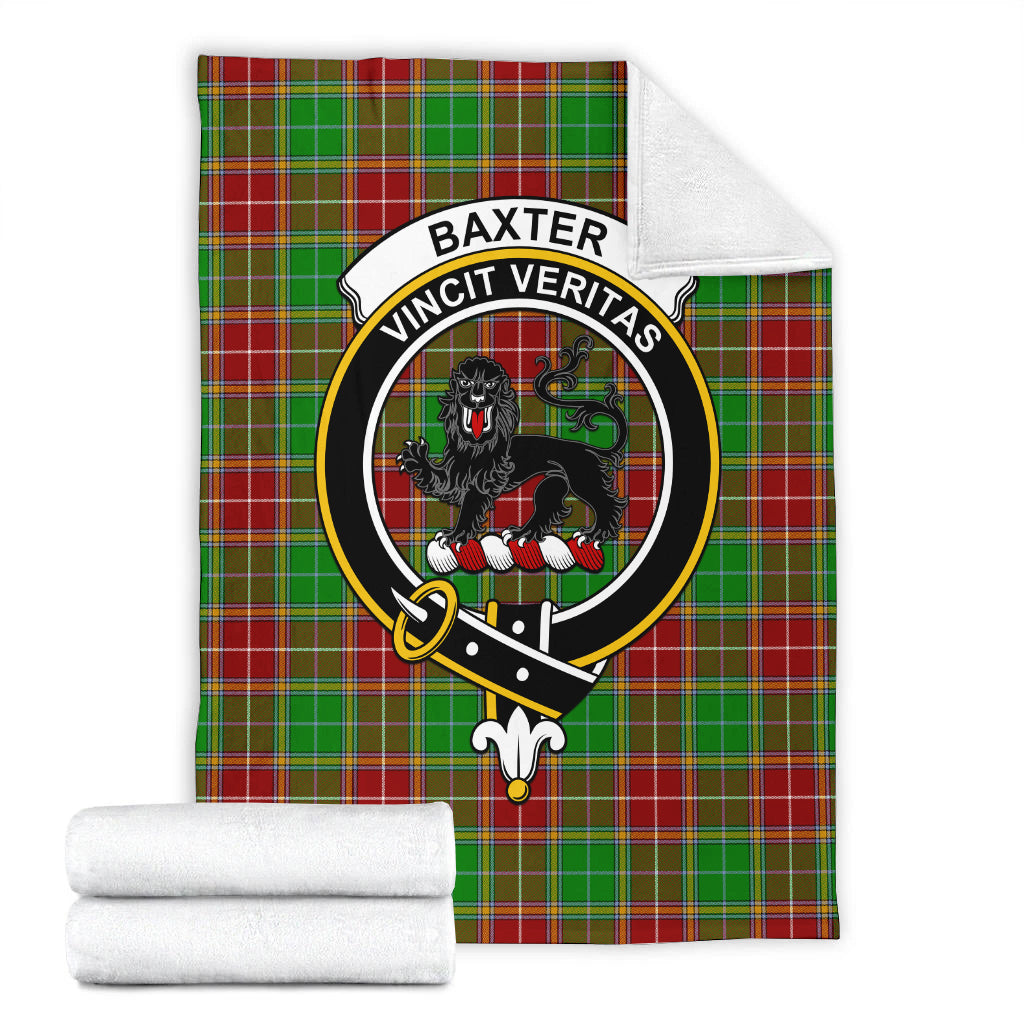 Baxter Modern Tartan Blanket with Family Crest - Tartanvibesclothing