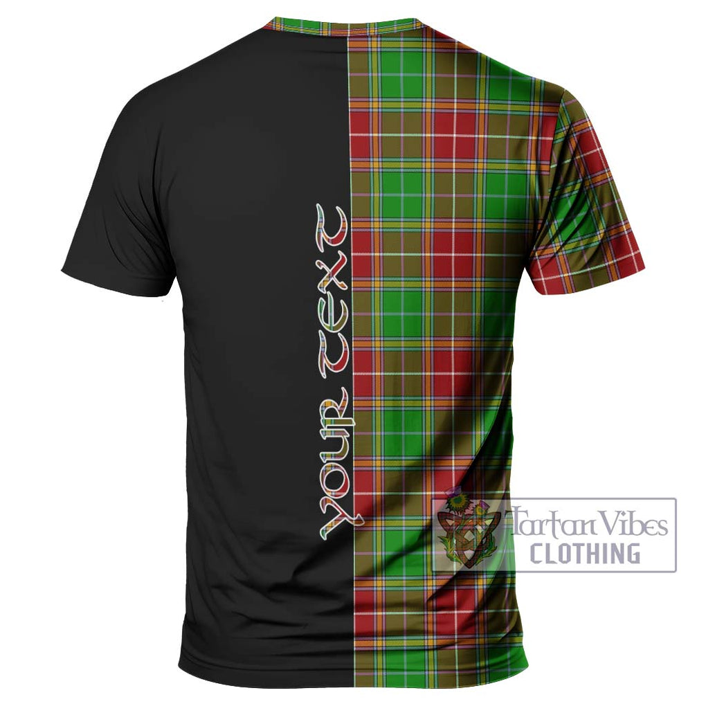 Baxter Modern Tartan T-Shirt with Family Crest and Half Of Me Style - Tartanvibesclothing Shop