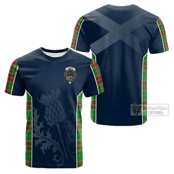 Baxter Modern Tartan Cotton T-shirt with Family Crest and Scottish Thistle Vibes Sport Style