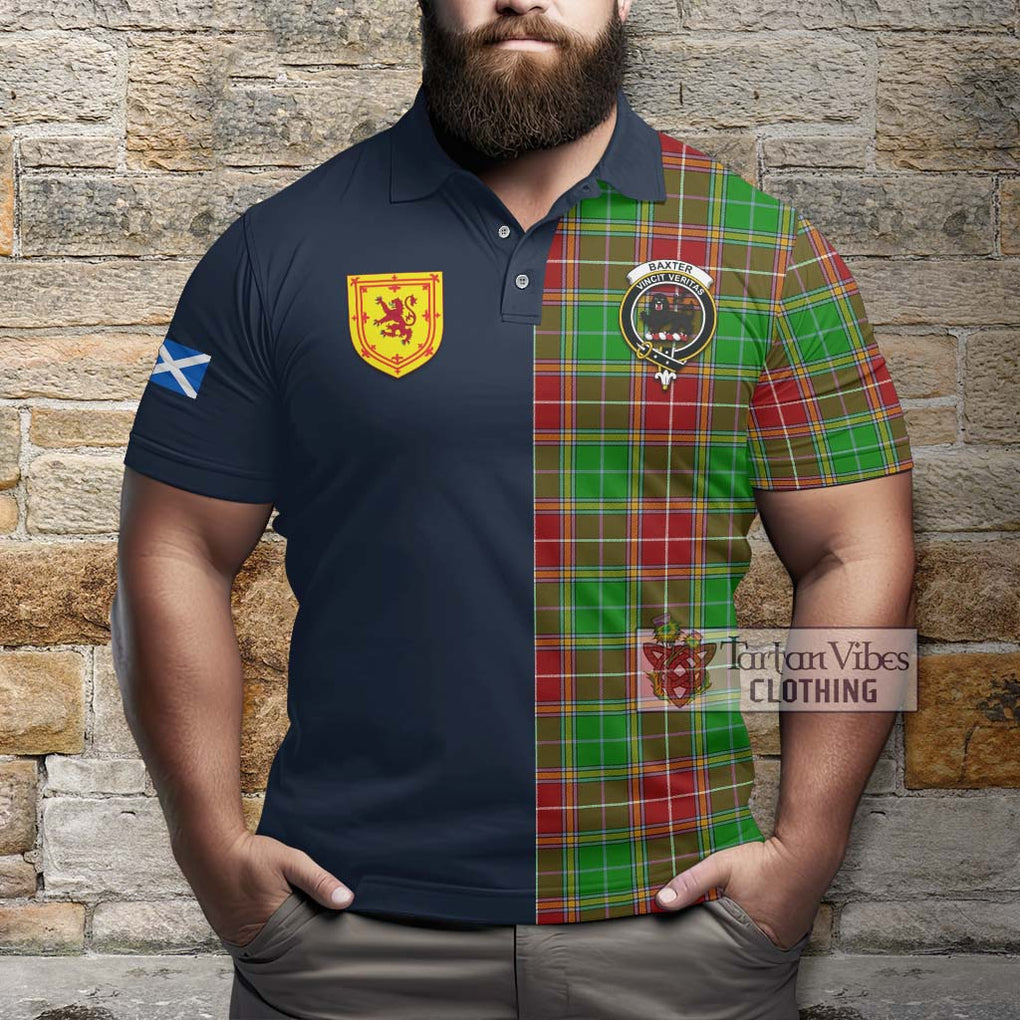 Tartan Vibes Clothing Baxter Modern Tartan Polo Shirt with Scottish Lion Royal Arm Half Style