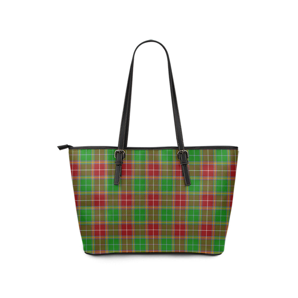 Baxter Modern Tartan Leather Tote Bag - Tartanvibesclothing