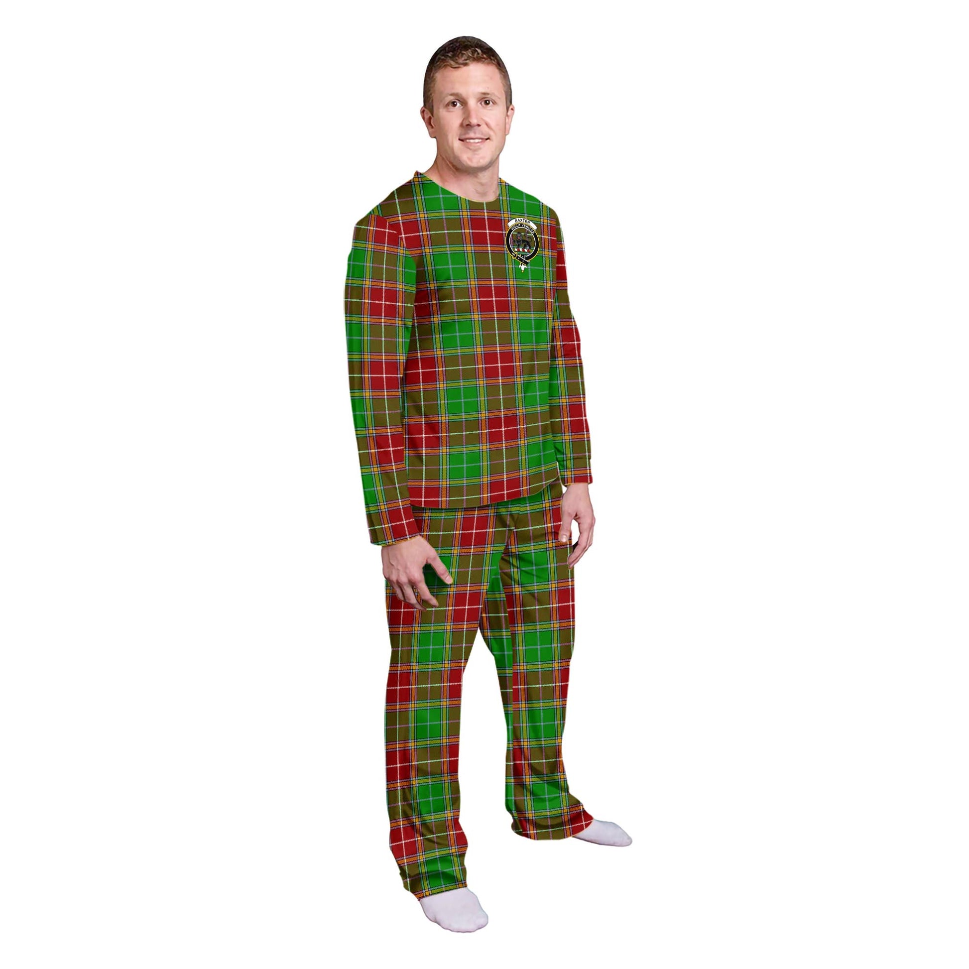 Baxter Modern Tartan Pajamas Family Set with Family Crest - Tartan Vibes Clothing