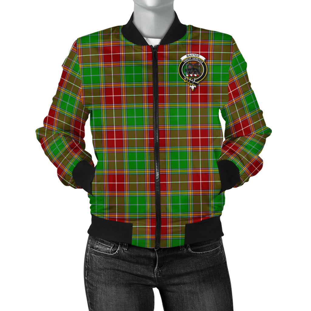 Baxter Modern Tartan Bomber Jacket with Family Crest - Tartanvibesclothing