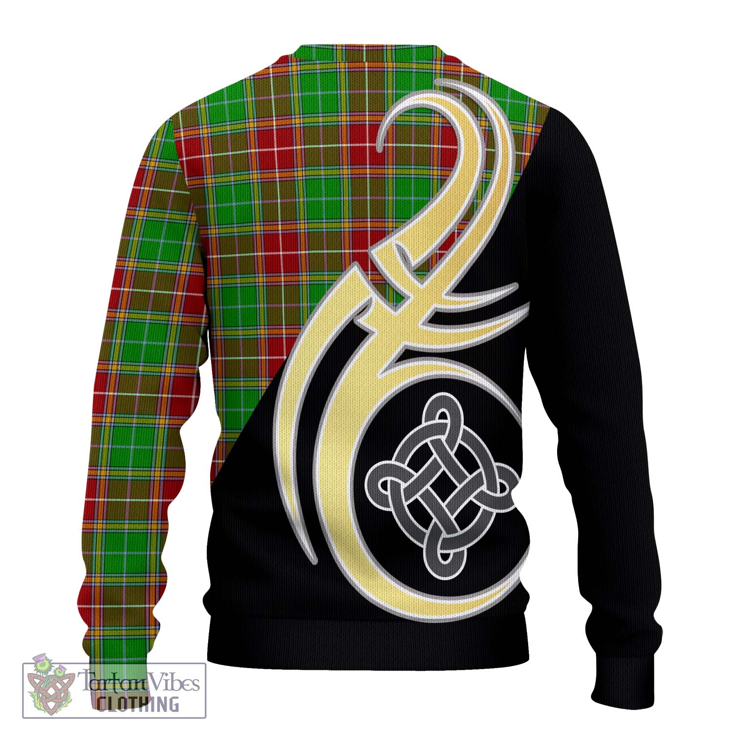 Baxter Modern Tartan Knitted Sweater with Family Crest and Celtic Symbol Style - Tartan Vibes Clothing