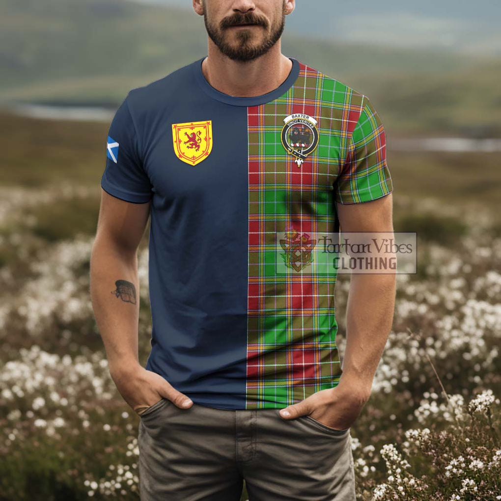 Tartan Vibes Clothing Baxter Modern Tartan T-Shirt Alba with Scottish Lion Royal Arm Half Style