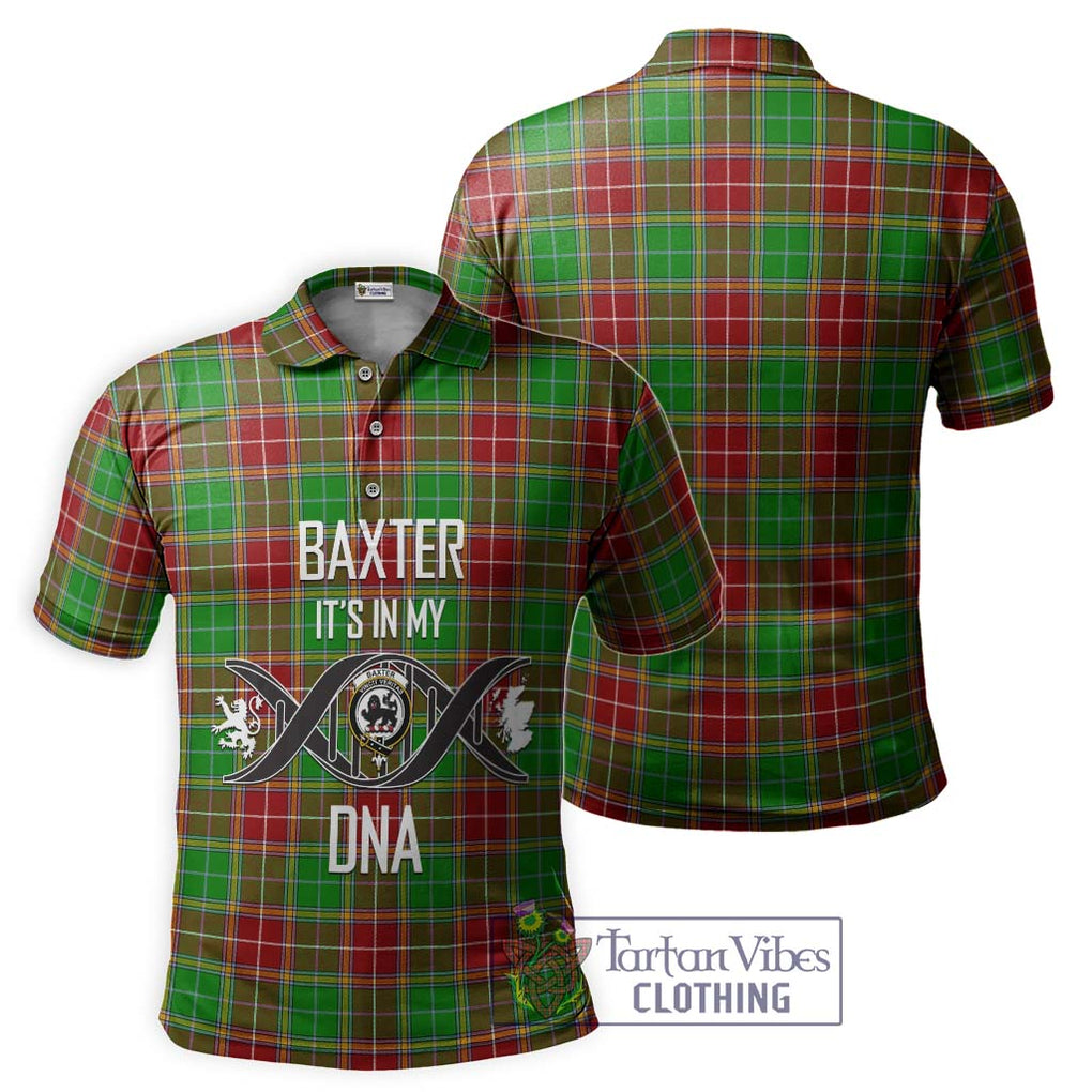 Baxter Modern Tartan Polo Shirt with Family Crest DNA In Me Style - Tartanvibesclothing Shop